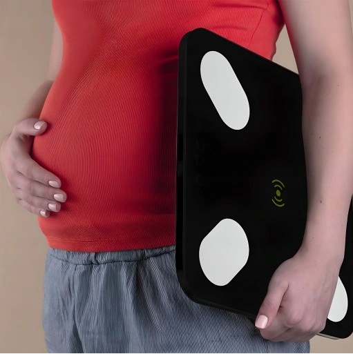 WAGA ŁAZIENKOWA ANALITYCZNA SLIM 180KG SMART+ 31w1 ANDROID iOS PRECYZYJNA Kolor dominujący czarny